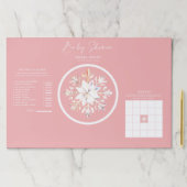 冬のピンクの水の色ベビーシャワーゲーム ペーパーパッド (インサイチュ)