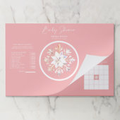 冬のピンクの水の色ベビーシャワーゲーム ペーパーパッド (折り畳み)