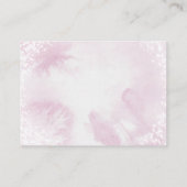 冬のピンクの赤ちゃんシャワー予約リクエスト エンクロージャーカード (裏面)