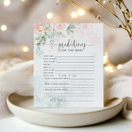 冬のピンクの雪の結晶予測 ベビーカード