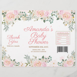 冬のピンクの雪の花のチップバッグラッパー チラシ