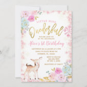 冬のピンクフローラ雪かきワンダーフルトナカイ  招待状 (正面)