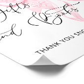 冬のピンクボウ赤ちゃんシャワーギフトブック ポスター (角)