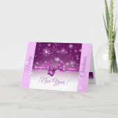 冬のピンク カード (正面)