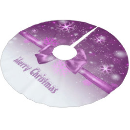 冬のピンク ブラッシュドポリエステルツリースカート