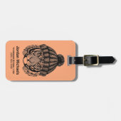 冬のファッションの準備ができたトラは|あなたの名前を加えます ラゲッジタグ (正面横)