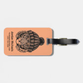 冬のファッションの準備ができたトラは|あなたの名前を加えます ラゲッジタグ (裏面横)