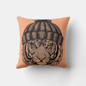 冬のファッションの準備ができたトラ クッション (裏面)