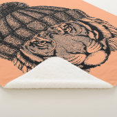 冬のファッションの準備ができたトラ シェルパブランケット (3/4)