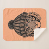 冬のファッションの準備ができたトラ シェルパブランケット (正面(横))