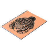 冬のファッションの準備ができたトラ ノートブック (左側)