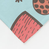 冬のファッションドールスケッチパターン フリースブランケット (角)