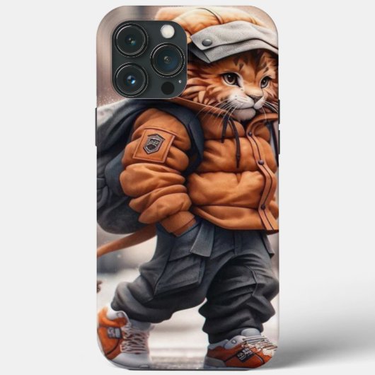 冬のファッション猫 Case-Mate iPhoneケース (裏面)