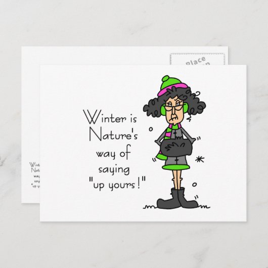 冬のファンではない ポストカード (正面/裏面)