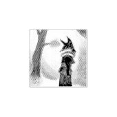 冬のファンタジーキツネ:かわいいユニークオリジナルデザイン ラバースタンプ (インプリント)