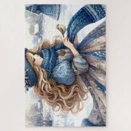 冬のファンタジープリンセスの雪に覆われた童話の土地 ジグソーパズル