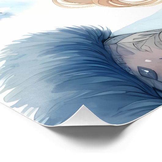 冬のファンタジープリンセスの雪に覆われた童話の土地 ポスター (コーナー)