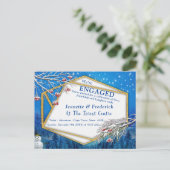 冬のファンタジー婚約 インビテーションポストカード (スタンド正面)