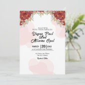 冬のファンタジー花のカードデザインテンプレート 招待状 (スタンド正面)