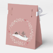 冬のファームハウスクリスマに囲まれたリース フェイバーボックス (裏面サイド)