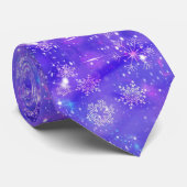 冬のフェスティバルパターンホリデーブルースノーフレーク ネクタイ (ロール)