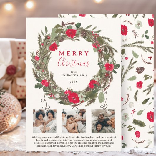 冬のフェスティバルリースクリスマス3の写真 シーズンカード