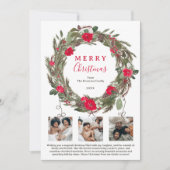 冬のフェスティバルリースクリスマス3の写真 シーズンカード (正面)