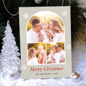 冬のフェスティバル3写真メリーモダンクリスマス シーズンカード