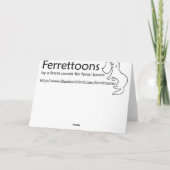 冬のフェレットの挨拶 シーズンカード (裏面)