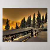 冬のフェンスプリントポスター壁画 ポスター (正面)