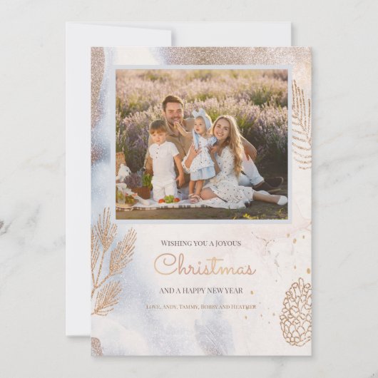 冬のフォトホリデーグリーティングカード シーズンカード (正面)