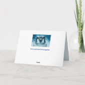 冬のフクロウのグリーティングカード カード (裏面)