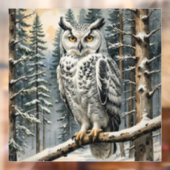 冬のフクロウの窓が閉まる ウィンドウサイン (シート2)