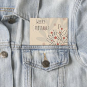 冬のフラワーデザイン、クリスマスホリデー 缶バッジ (インサイチュ)