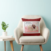 冬のフランネルの帽子のクリスマスにかわいい猫 クッション (椅子)