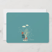 冬のフロントドアの写真 ホリデーカード 招待状 (裏面)