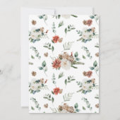 冬のフローラああ何おもしろいガール1st誕生日パーティー 招待状 (裏面)