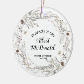 冬のフローラがクリスマスパパの思い出に セラミックオーナメント (左)