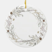 冬のフローラがクリスマスパパの思い出に セラミックオーナメント (裏面)