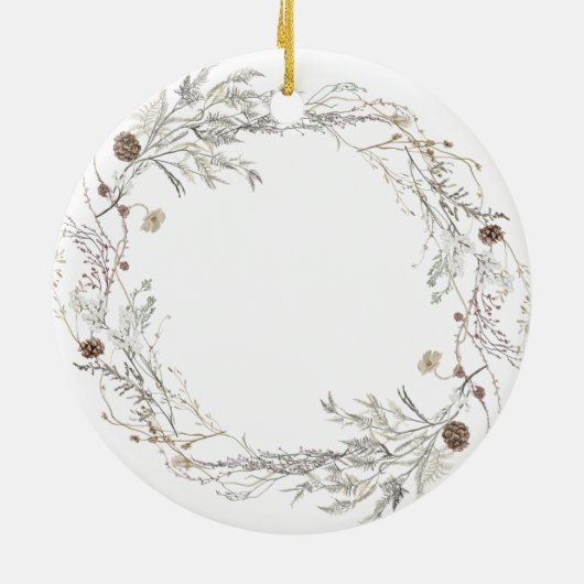 冬のフローラがクリスマスパパの思い出に セラミックオーナメント (裏面)