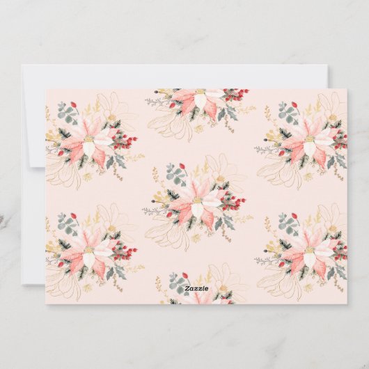 冬のフローラすべての物事の喜び5つの写真 シーズンカード (裏面)