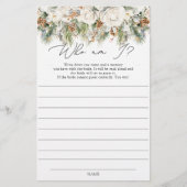 冬のフローラとパイン私はブライダルシャワーゲーム (正面)