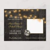 冬のフローラと納屋の木は日付結婚を保存 案内ポストカード (裏面)