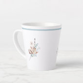 冬のフローラと葉の結婚水色 カフェラテマグ (左アングル)