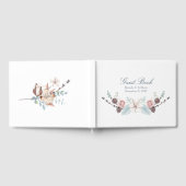 冬のフローラと葉の結婚水色 ゲストブック (全面)