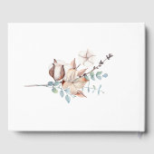 冬のフローラと葉の結婚水色 ゲストブック (裏面)