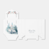 冬のフローラと葉の結婚水色 フェイバーボックス (折り畳みなし)