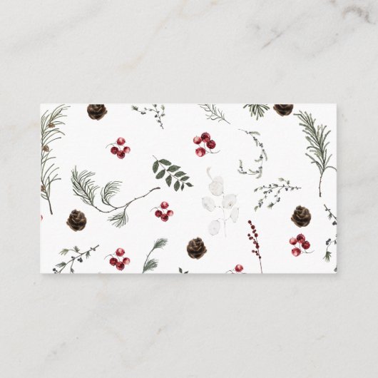 冬のフローラどのぐらいキスブライダルゲーム エンクロージャーカード (裏面)