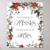 冬のフローラどのぐらいキスブライダルシャワーゲーム ポスター (正面)