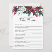 冬のフローラどのように花嫁のゲームを知っている 招待状 (正面)